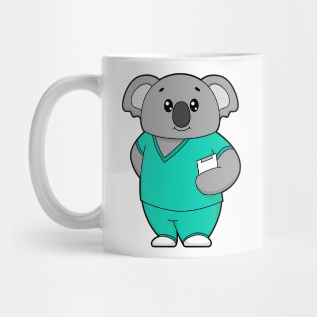 Koala as Nurse with Notepad by Markus Schnabel